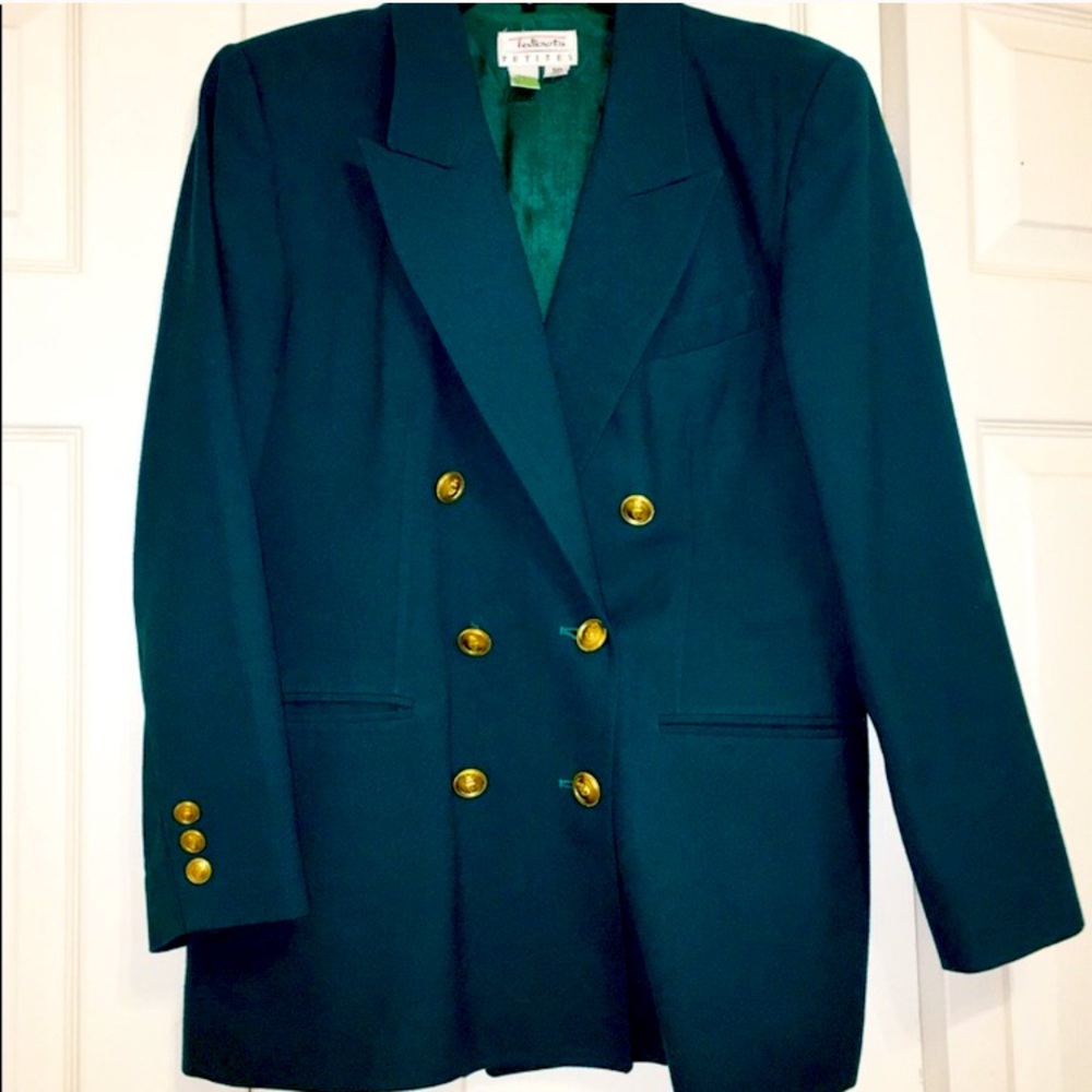 Talbots double breasted classic 10 petite blazer